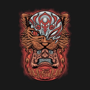 Cat Eat Daruma Japanese T-Shirt