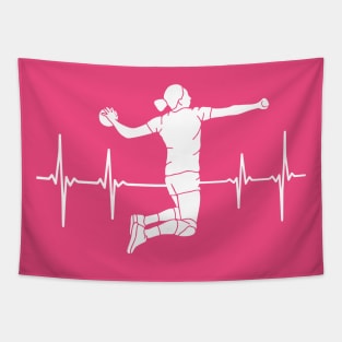 Handball Women Heartbeat gift girls Tapestry