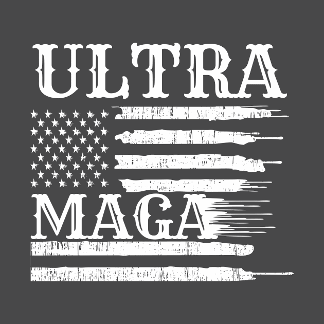 Ultra Maga American Flag Funny Vintage by Gtrx20