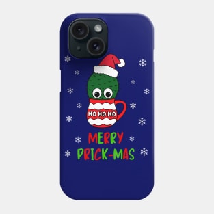 Merry Prick Mas - Cactus With A Santa Hat In A Christmas Mug Phone Case