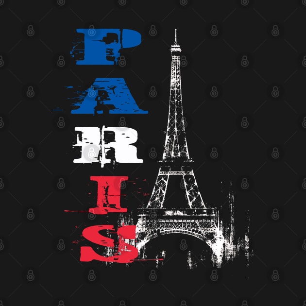 Eiffel Tower Grunge Silhouette by MetalByte