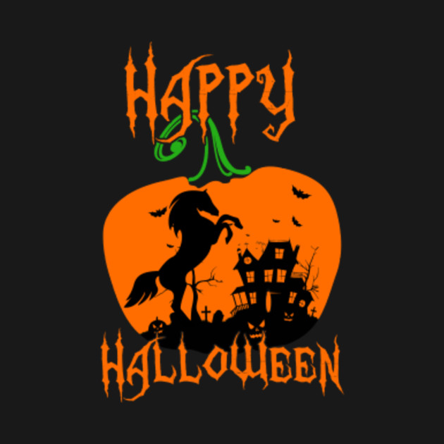HORSE In Pumpkin Happy Halloween T-shirt HORSE Lovers - Halloween For Kids - T-Shirt  TeePublic