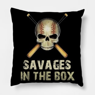 Savages In The Box T Shirt, Baseball Pillow