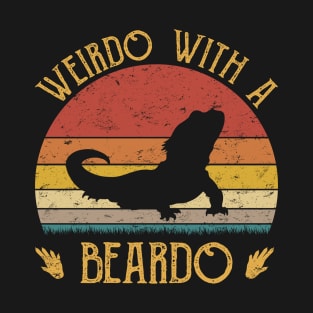 Weirdo With A Beardo Bearded Dragon Rertro T-Shirt