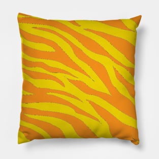 Tiger Print Two Toned Yellow Pillow