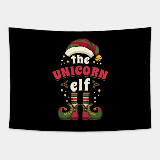 Christmas Unicorn Elf Tapestry