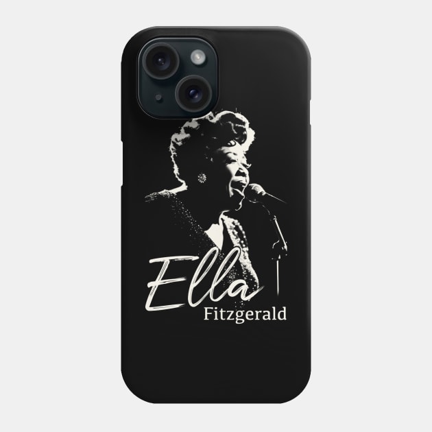 Ella Fitzgerald silhouette Phone Case by BAJAJU