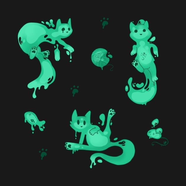 Space Cats - Green Slime Alien by Phoenix-InBlue