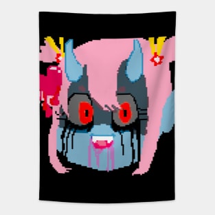 Taomi Yandere Demon Girl Pixel Art Tapestry