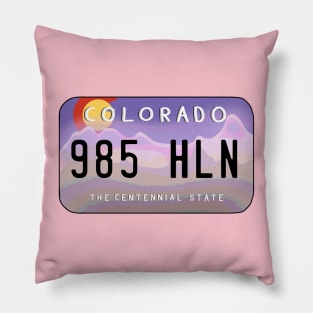 Colorado License Plate Pillow