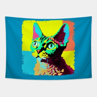 Devon Rex Pop Art - Cat Lover Gift Tapestry