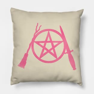 Pink Pent, Besom & Blade Pillow