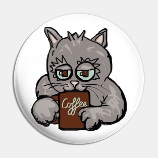 coffee cat Pin