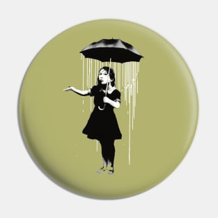 Banksy Rain Street Artist Graffiti Pin