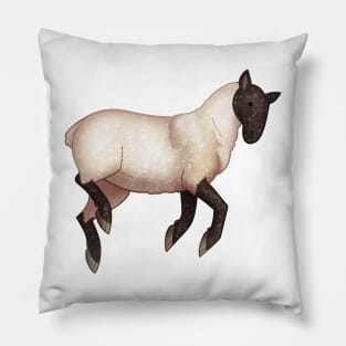 Cozy Sheep (Black and White) Pillow