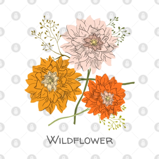 Vintage Pastel Wildflower Floral by Always Growing Boutique