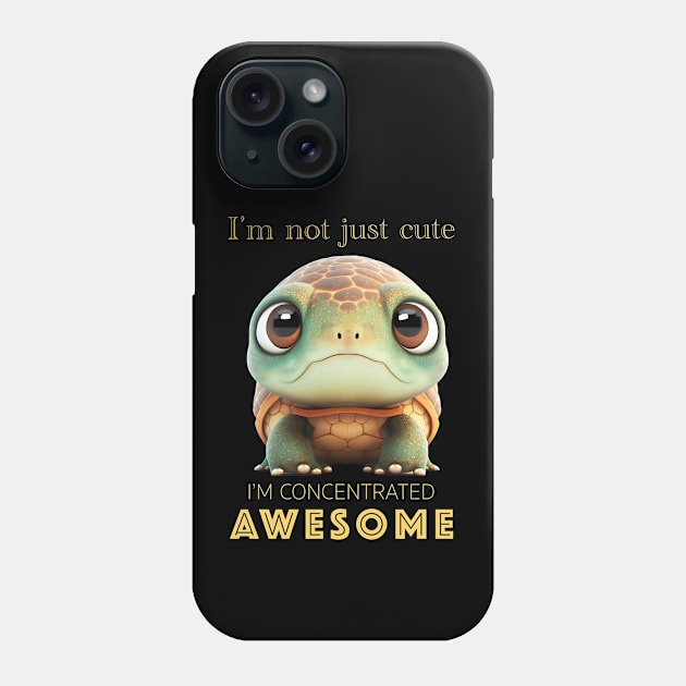 Turtle Concentrated Awesome Cute Adorable Funny Quote Phone Case by Cubebox