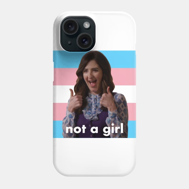 Trans Janet “Not a Girl” (The Good Place) Phone Case by bunky