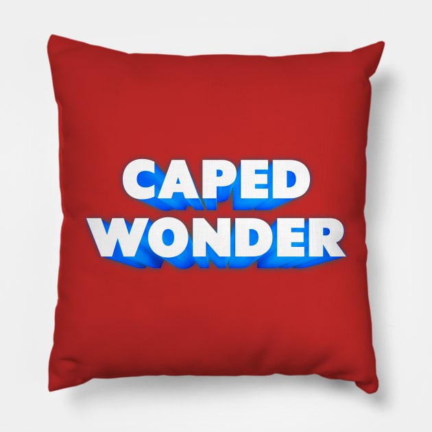 CapedWonder logo 4 Pillow by CapedWonder Treasures