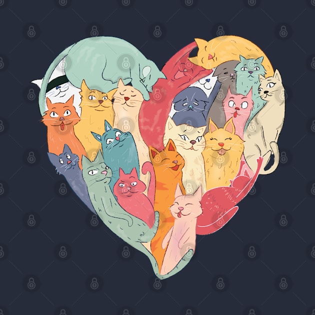 Heart Shaped Cats by ahstud 