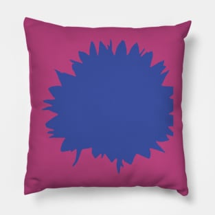 Abstract Flower Cornflower Royal Blue Pillow