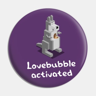 Lovebubble activated - kangaroo and baby Pin