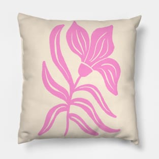 Pink Stylized Tulip Pillow