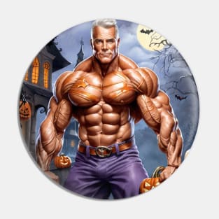 Muscle Daddy on Halloween Night Pin