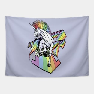 Rainbow Unicorn Rage Tapestry