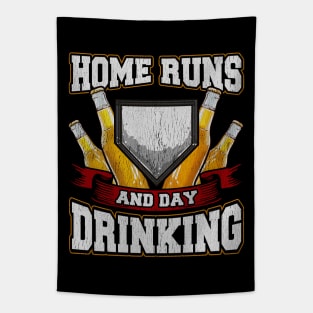 Home Runs And Day Drinking Baseball Sports Tapestry