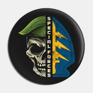 Army Special Forces Green Beret Skull Patch ODA Gift Pin