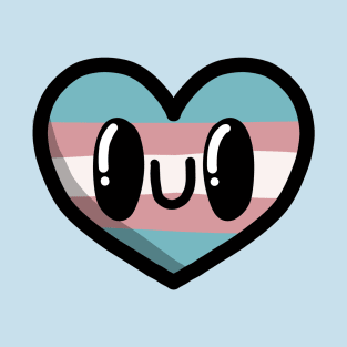 Cute heart with transgender flag colors T-Shirt