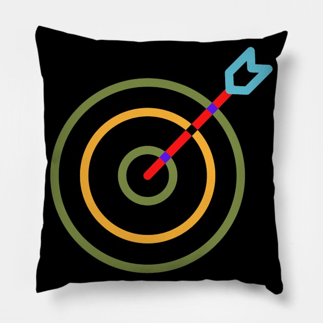 RED BLUE TARGET DESIGN Pillow by Artistic_st