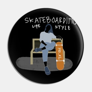 Skateboarding Pin