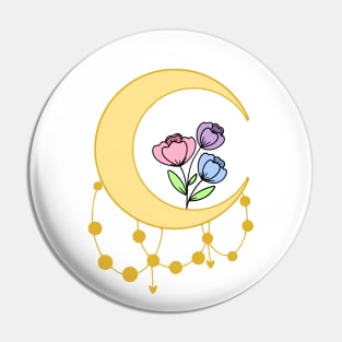 Moon Flowers Pin