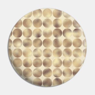 Abstract Funky Gold Polka Dots Metallic Pin