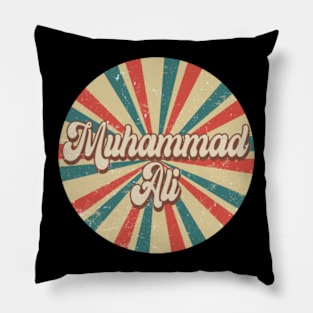 Circle Design Muhammad Proud Name Birthday 70s 80s 90s Pillow