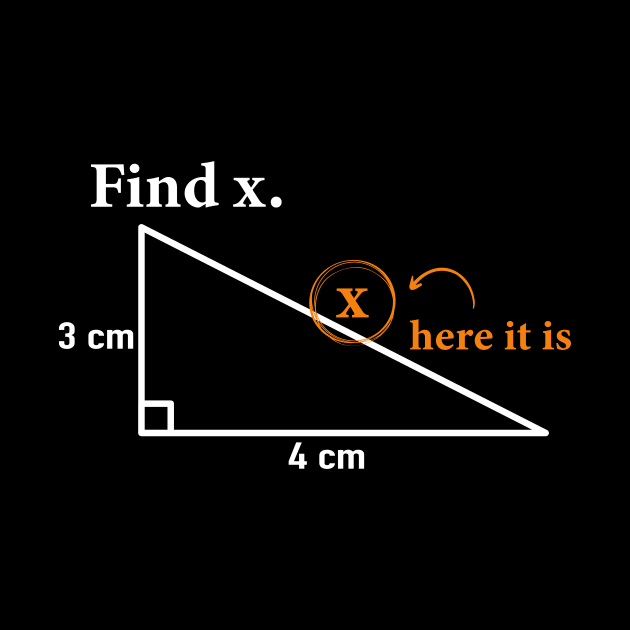 Find X Found It Funny Math Humor Geometry Graphic by ChrifBouglas