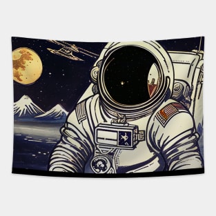 Astronaut ukiyo-e Tapestry