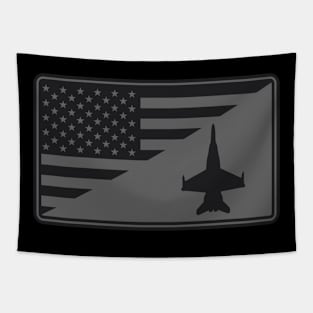 F/A-18 Hornet US Flag Patch (subdued) Tapestry