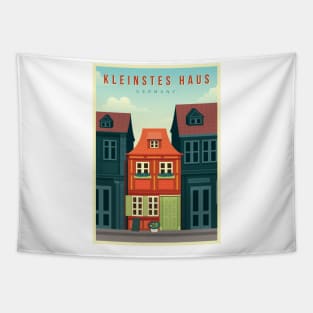 Kleintes Haus, Germany - Vintage Travel Poster Tapestry