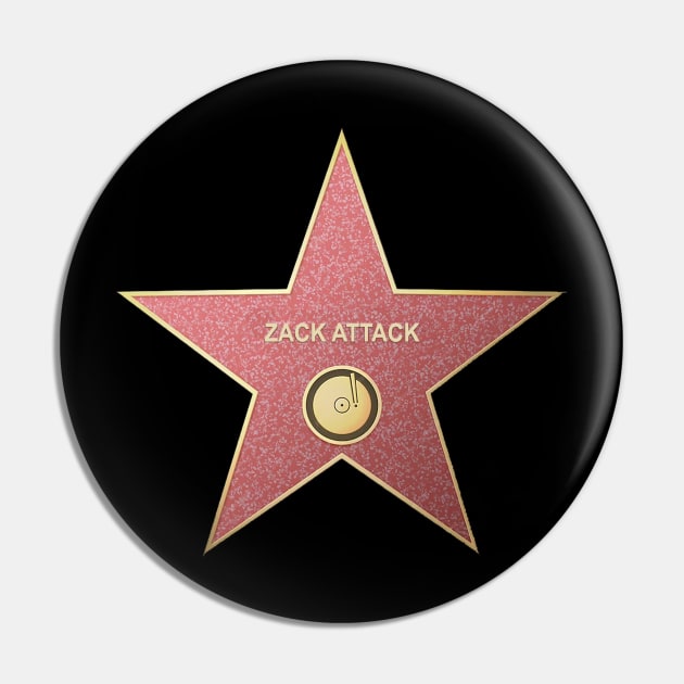 Zack Attack - Hollywood Star Pin by RetroZest