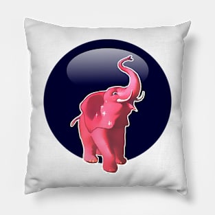 Hot pink baby elephant Pillow