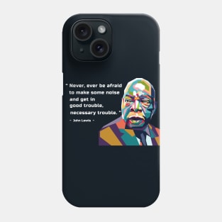 Abstract popart john lewis in WPAP Phone Case