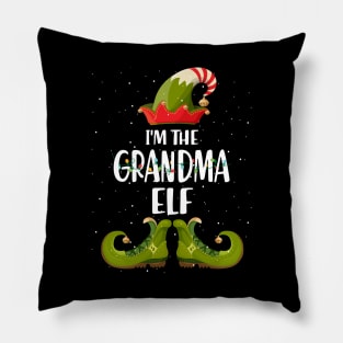 Im The Grandma Elf Shirt Matching Christmas Family Gift Pillow