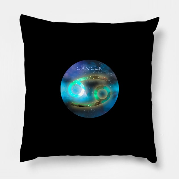 Cancer Galaxian Pillow by crtswerks