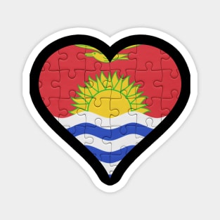 I-Kiribati Jigsaw Puzzle Heart Design - Gift for I-Kiribati With Kiribati Roots Magnet