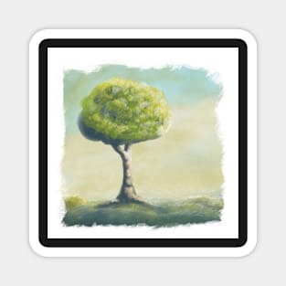 Tree on a hill Magnet