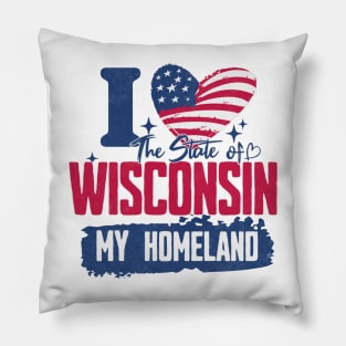 Wisconsin my homeland Pillow