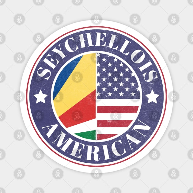 Proud Seychellois-American Badge - Seychelles Flag Magnet by Yesteeyear